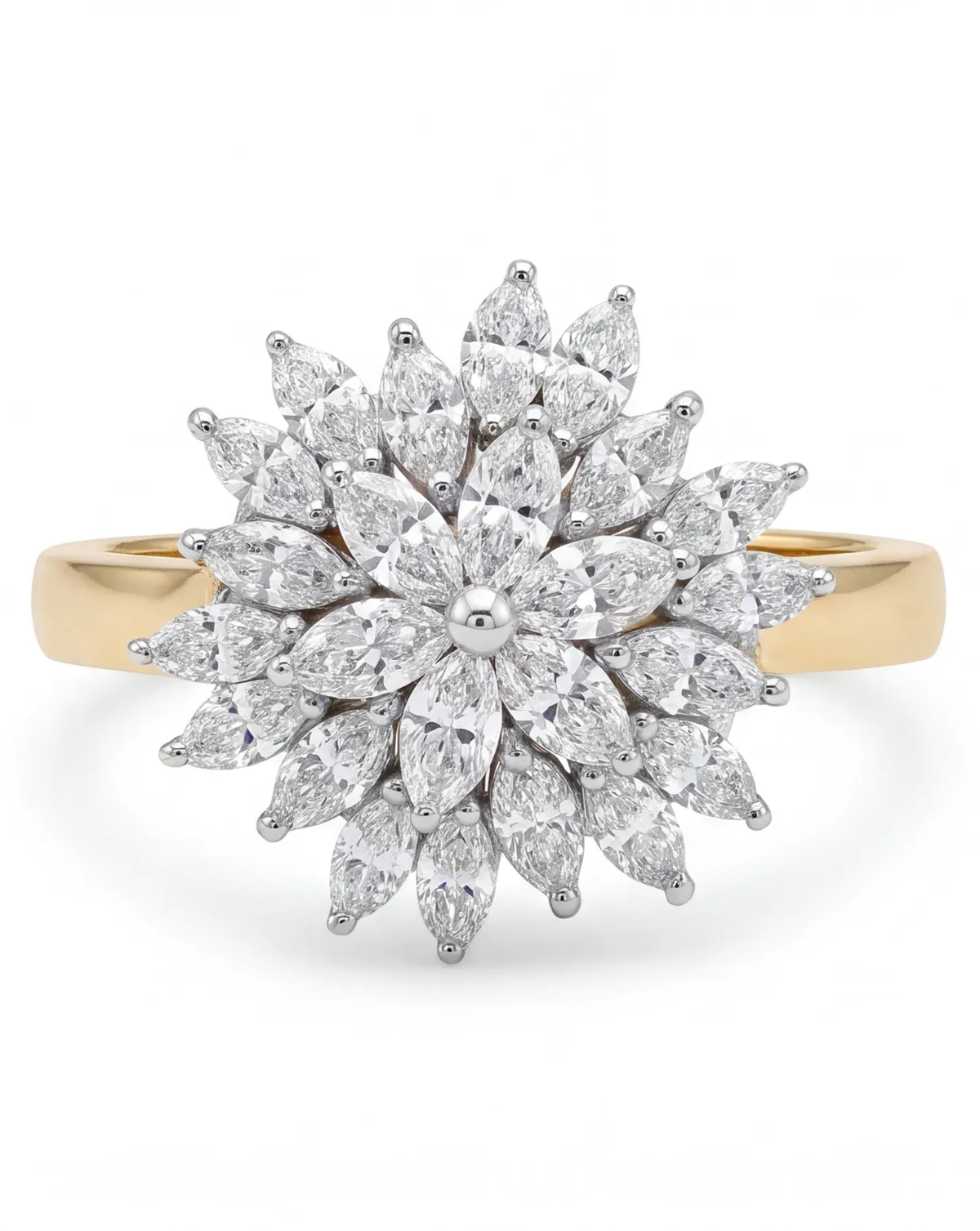 Marquise-cut EF VVS Diamond Ring in 14k Rose Gold